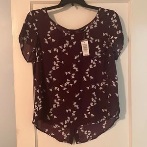 Torrid - PURPLE GEORGETTE BUTTON BACK BLOUSE